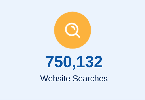 website searches, 750,132