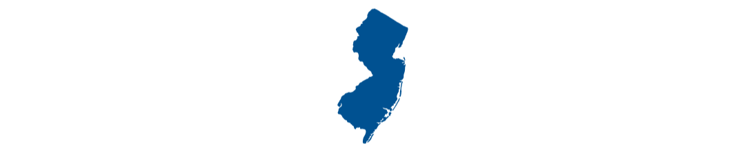 Blue outline of NJ